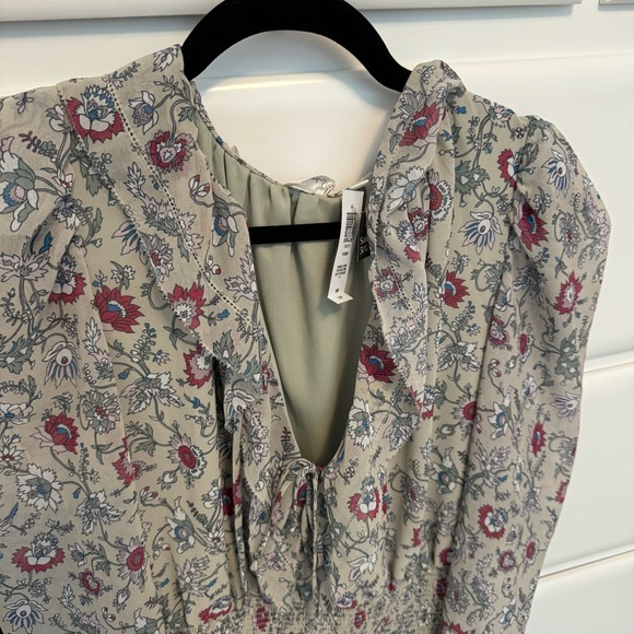 NWT ARITZIA WILFRED ruffle long sleeve dress - Picture 2 of 6